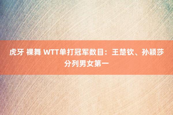 虎牙 裸舞 WTT单打冠军数目：王楚钦、孙颖莎分列男女第一