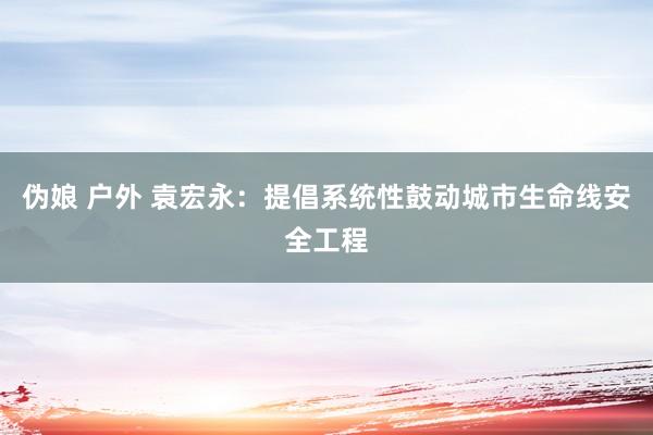 伪娘 户外 袁宏永：提倡系统性鼓动城市生命线安全工程