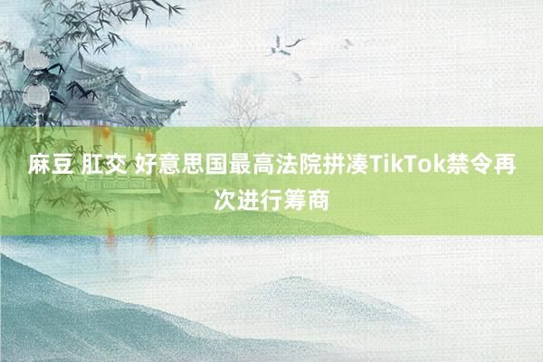 麻豆 肛交 好意思国最高法院拼凑TikTok禁令再次进行筹商