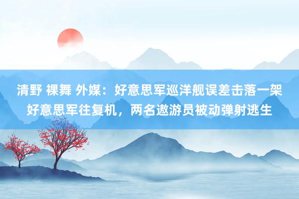 清野 裸舞 外媒：好意思军巡洋舰误差击落一架好意思军往复机，两名遨游员被动弹射逃生